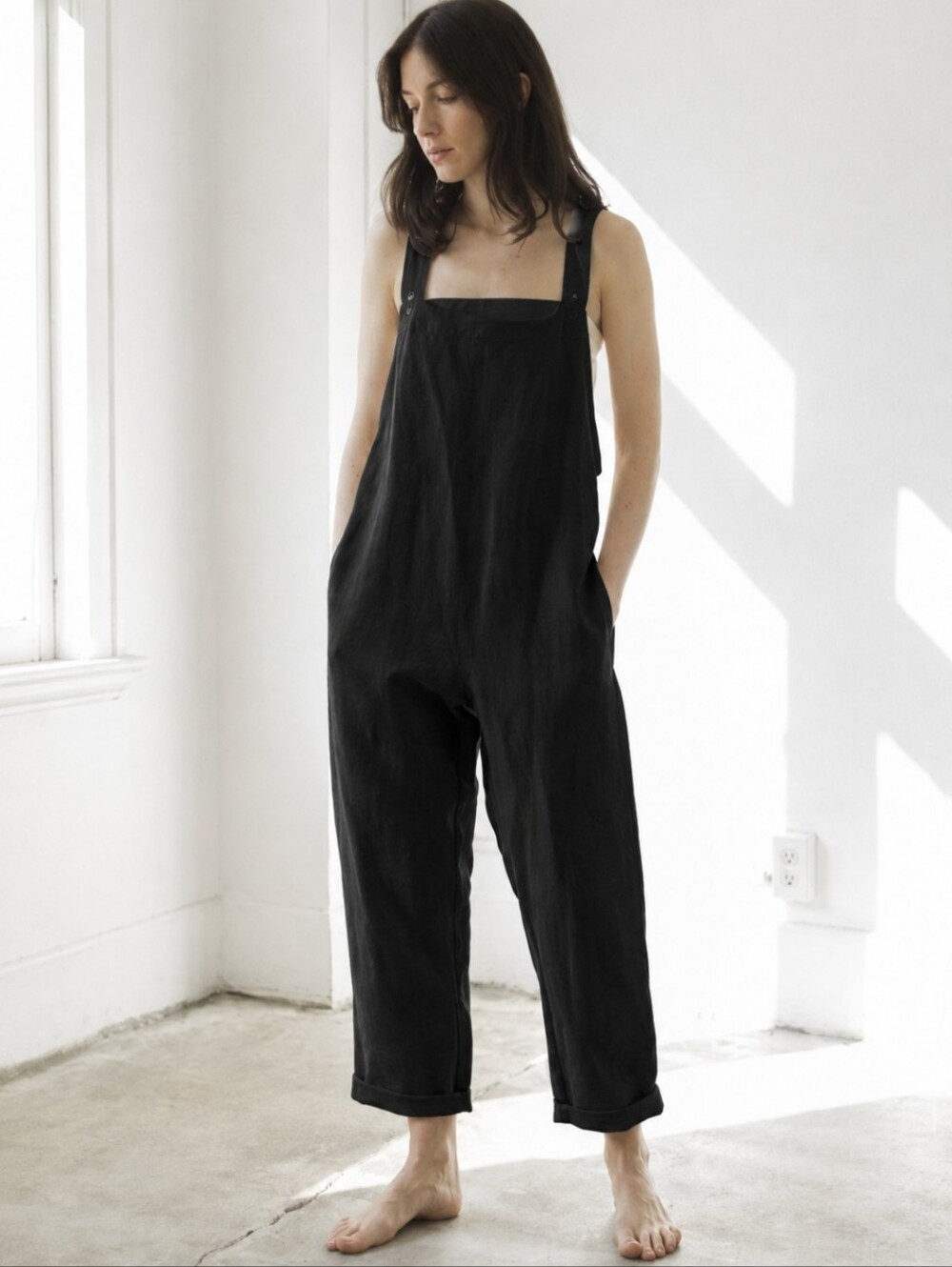 OZMA CAMPOS LINEN OVERALLS